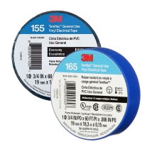 Cinta aislante vinílica Temflex 165 3/4¨ x18mts azul + Cinta aislante vinílica Temflex 155 3/4¨ x18mts negro